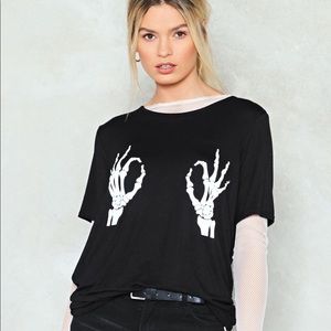 Nasty Gal It's Going Tibia Okay Skeleton Tee